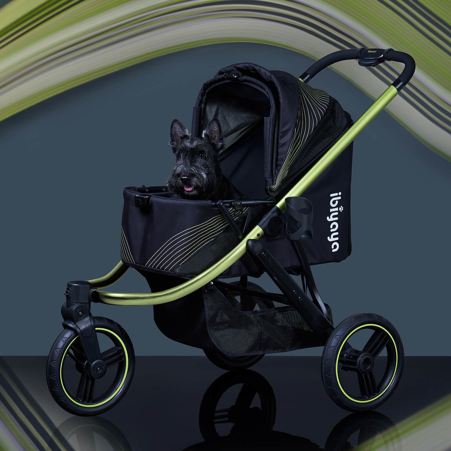 The Beast Pet Jogging Stroller, 3-Wheel All-Terrain Dog-Cat Pram