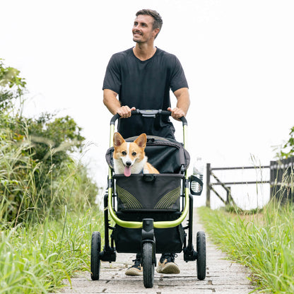 The Beast Pet Jogging Stroller, 3-Wheel All-Terrain Dog-Cat Pram