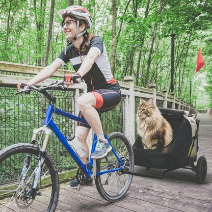 Minika 3-in-1 Pet Stroller System Foldable Dog Bicycle Trailer & Soft Crate Kennel 