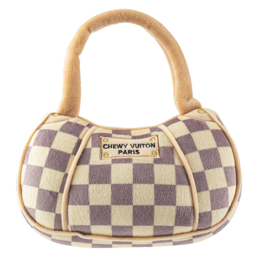 Checker Chewy Vuiton Purse Toy
