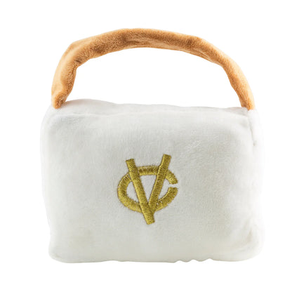 White Chewy Vuiton Handbag Toy