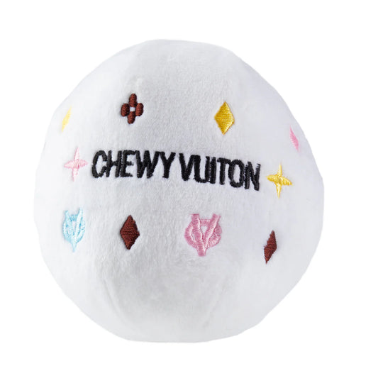 White Chewy Vuiton Ball Toy