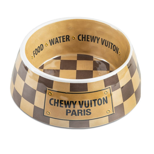 Checker Chewy Vuiton Bowl - (CASE OF 2)
