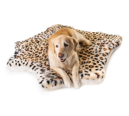 PupRug™ Animal Print Memory Foam Dog Bed - Cheetah Faux Print