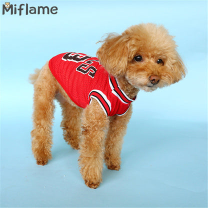 Mesh Basketball Uniform Jersey for Dog Cat Pet