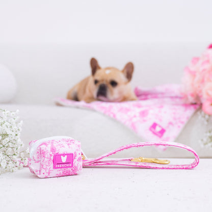 Frenchie Poo Bag Holder - Toile (Pink)