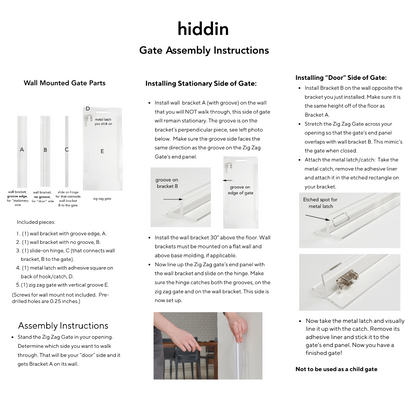 Wall Mount Zig Zag Gate (Low)