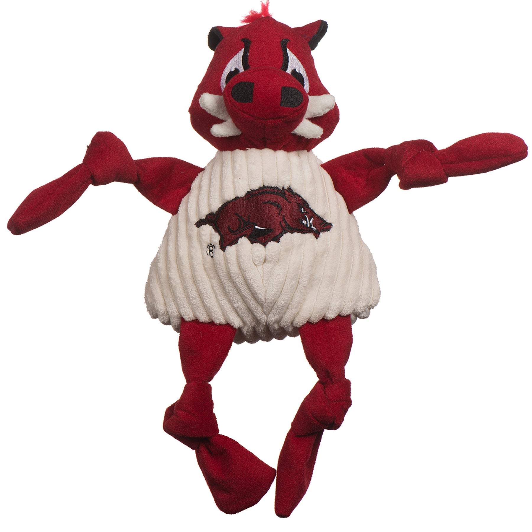Stuffed Razorback NCAA University of Arkansas, Tusk the Razorback Knottie® Plush Dog Toy ...