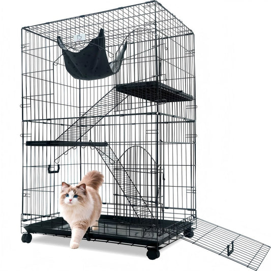 50 Inch 3-Tier Cat Cage with Plastic Platforms CT52