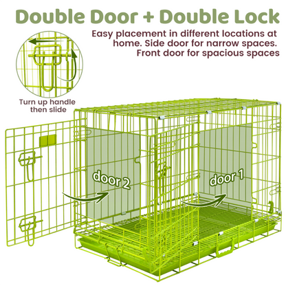 30" Collapsible Green Dog Crate GRN30