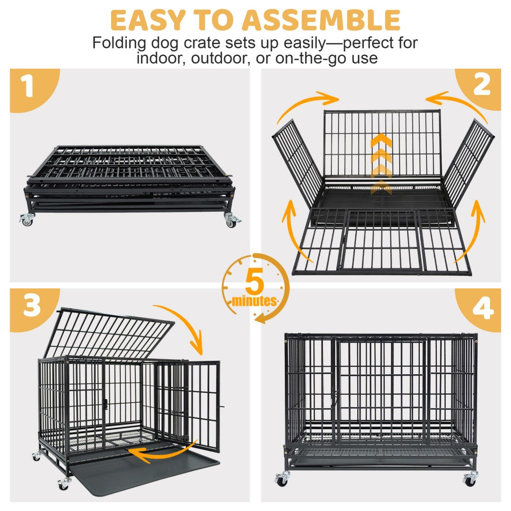 37" Stackable Heavy Duty Dog Kennel 371D04