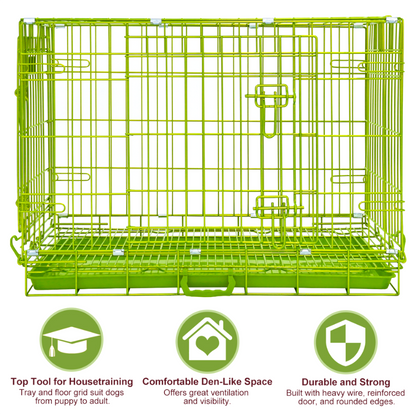 30" Collapsible Green Dog Crate GRN30