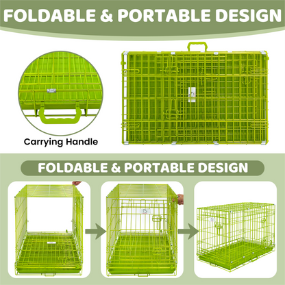 30" Collapsible Green Dog Crate GRN30