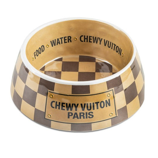 Checker Chewy Vuiton Bowl - (CASE OF 2)