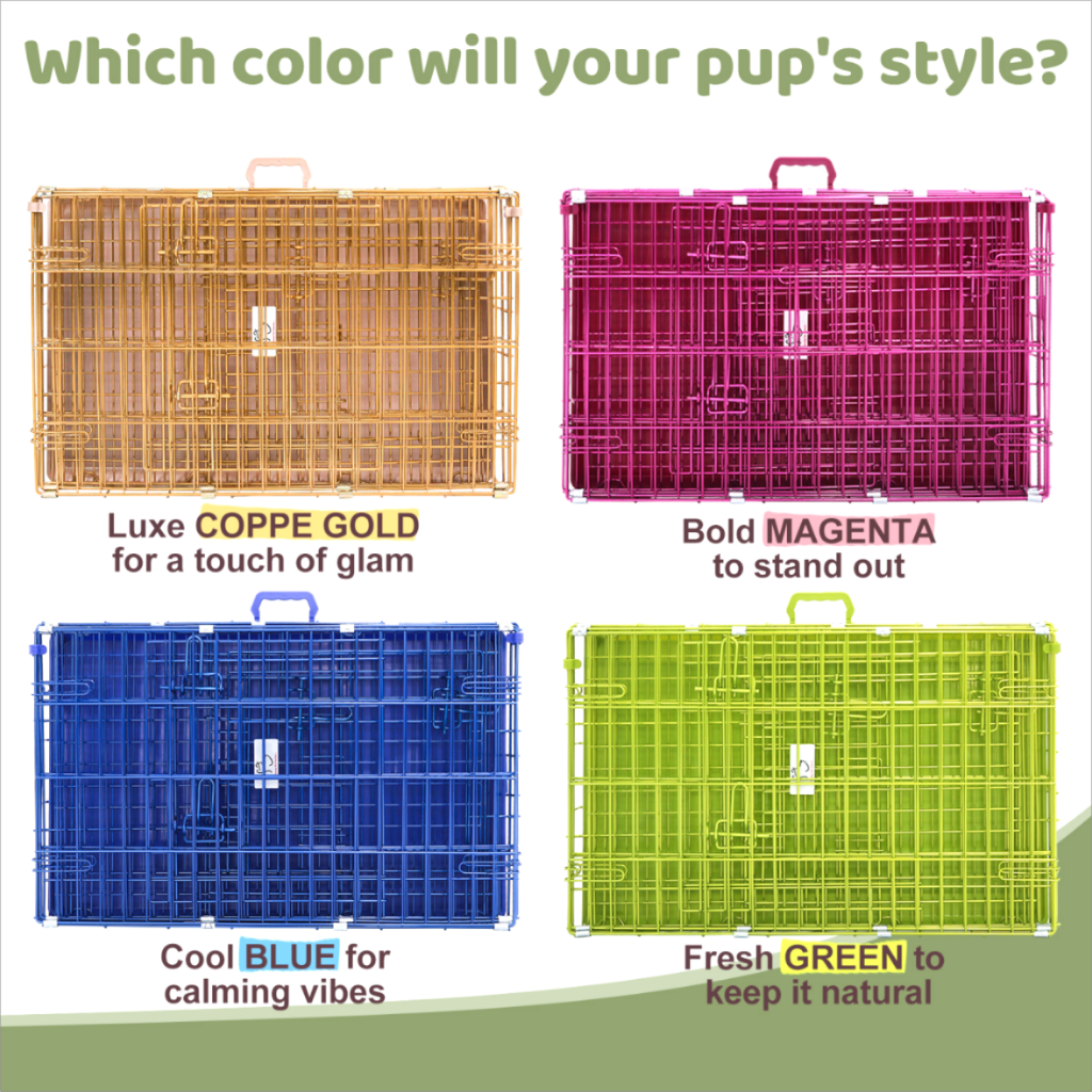 30" Collapsible Green Dog Crate GRN30