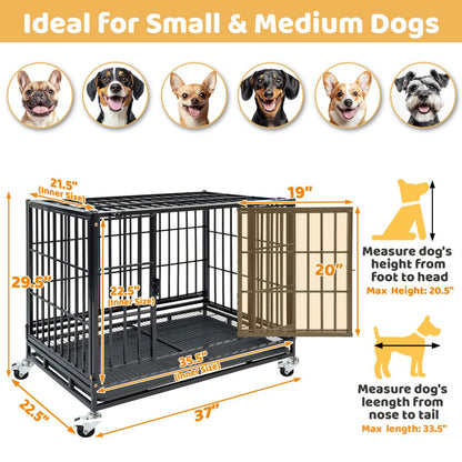 37" Stackable Heavy Duty Dog Kennel 371D04