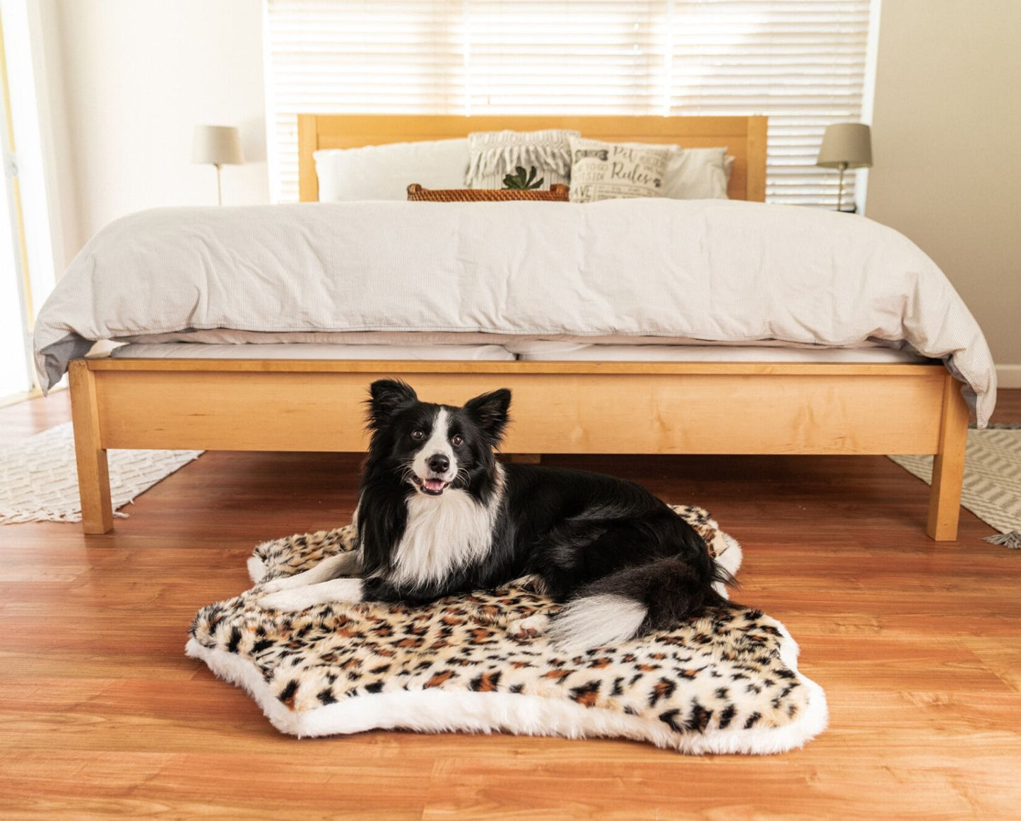 PupRug™ Animal Print Memory Foam Dog Bed - Cheetah Faux Print