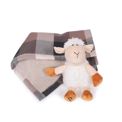 Pendleton Block Plaid Pet Throw + Lamb Gift Set