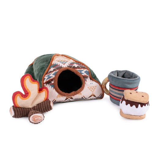 Pendleton Camp Discovery Tent Set Dog Plush Toy
