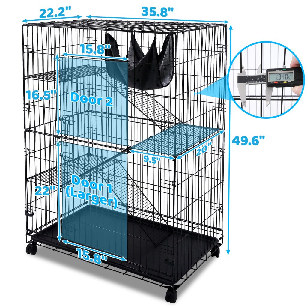 50 Inch 4-Tier Cat Cage C01