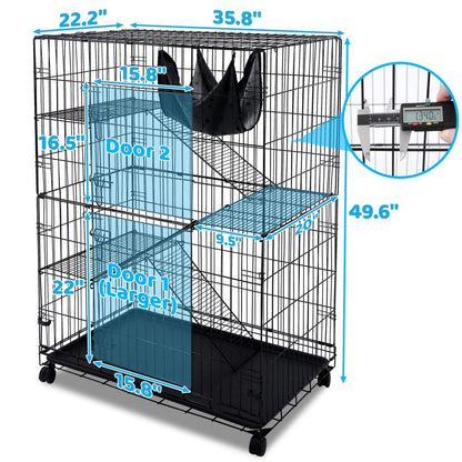 50 Inch 4-Tier Cat Cage C01