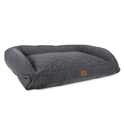 Quilted Microfiber Bolster Dog Bed
