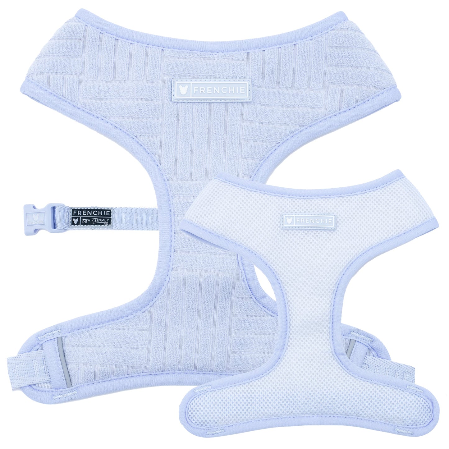 Frenchie Duo Reversible Harness - Terry (Blue)