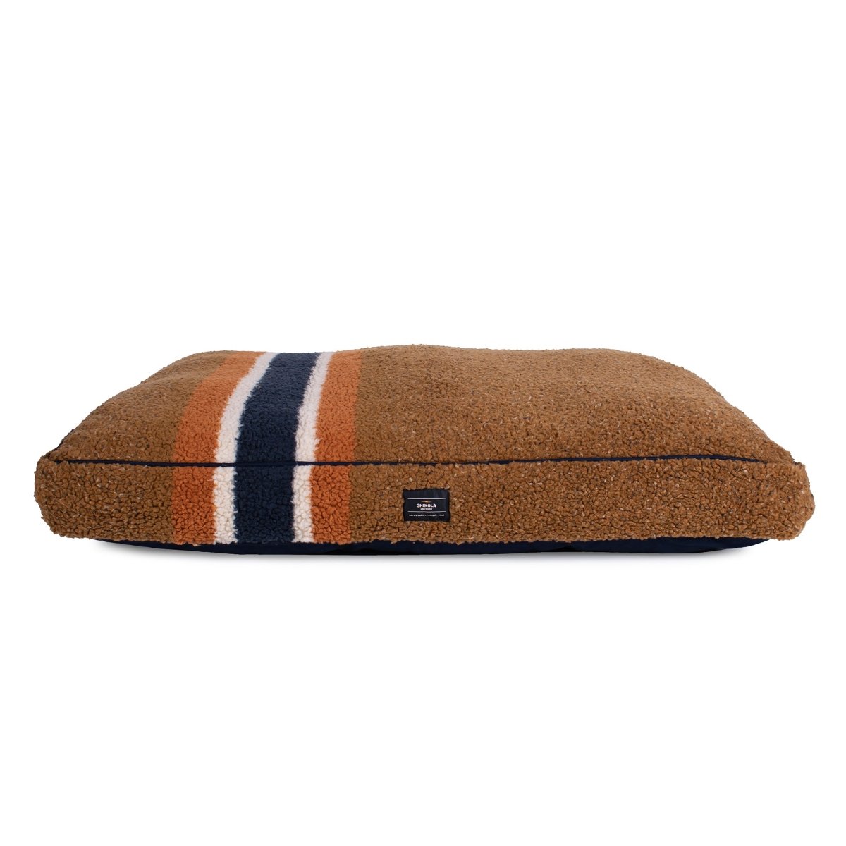 Shinola Brand Stripe Berber Napper Dog Bed