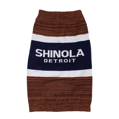 Shinola Brand Stripe Knitted Pet Sweater