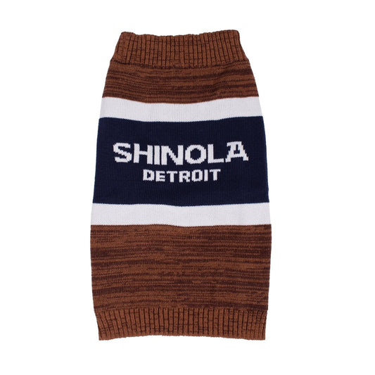 Shinola Brand Stripe Knitted Pet Sweater