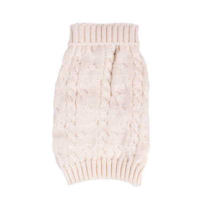 Shinola Cable Knit Pet Sweater