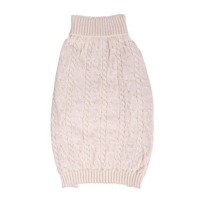 Shinola Cable Knit Pet Sweater