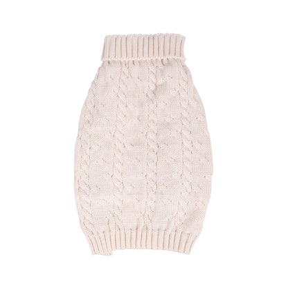 Shinola Cable Knit Pet Sweater