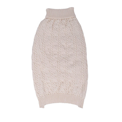 Shinola Cable Knit Pet Sweater