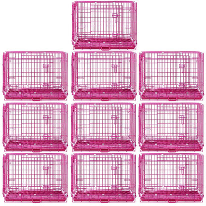 24-42" Collapsible Pink Dog Crate RED24-42
