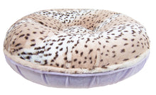 Bagel Bed - Aspen Snow Leopard and Lilac