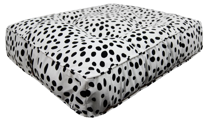 Outdoor Rectangle Bed - Black Polka Dot