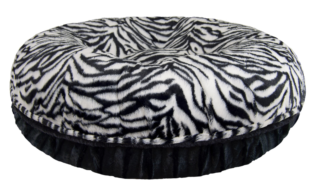 Bagel Bed - Black Puma and Zebra