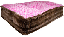 Sicilian Rectangle Bed - Godiva Brown and Cotton Candy