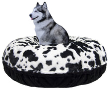 Bagel Bed - Black Puma and Spotted Pony
